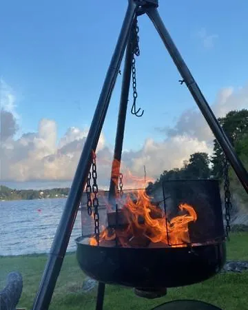 公寓 Leilighet Ved Sjoen Med Strand 波什格伦